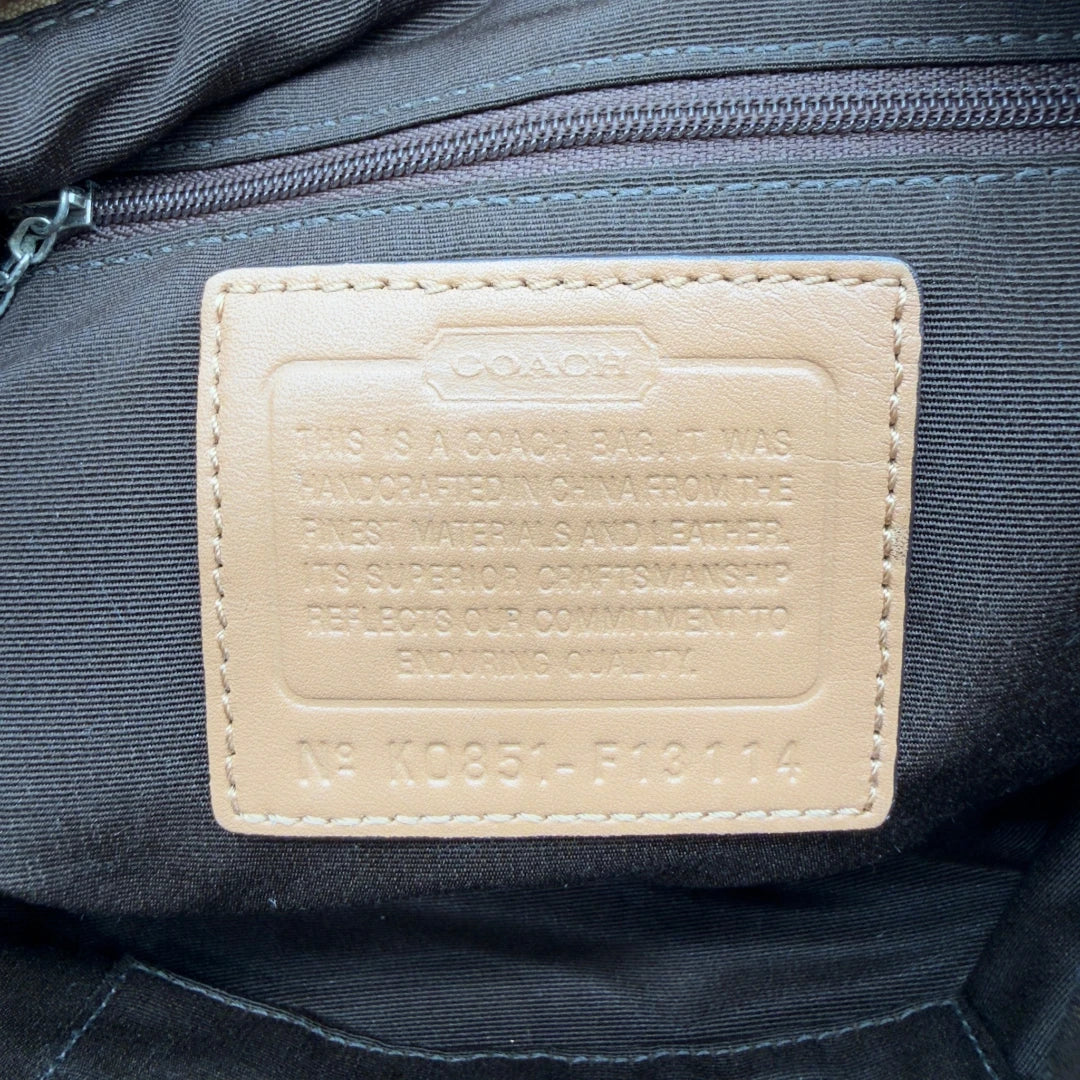 Coach Schultertasche Signature beige