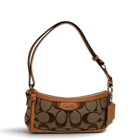 Coach Schultertasche Signature beige
