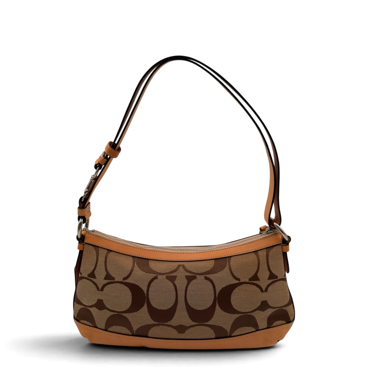 Coach Schultertasche Signature beige