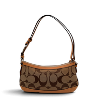 Coach Schultertasche Signature beige