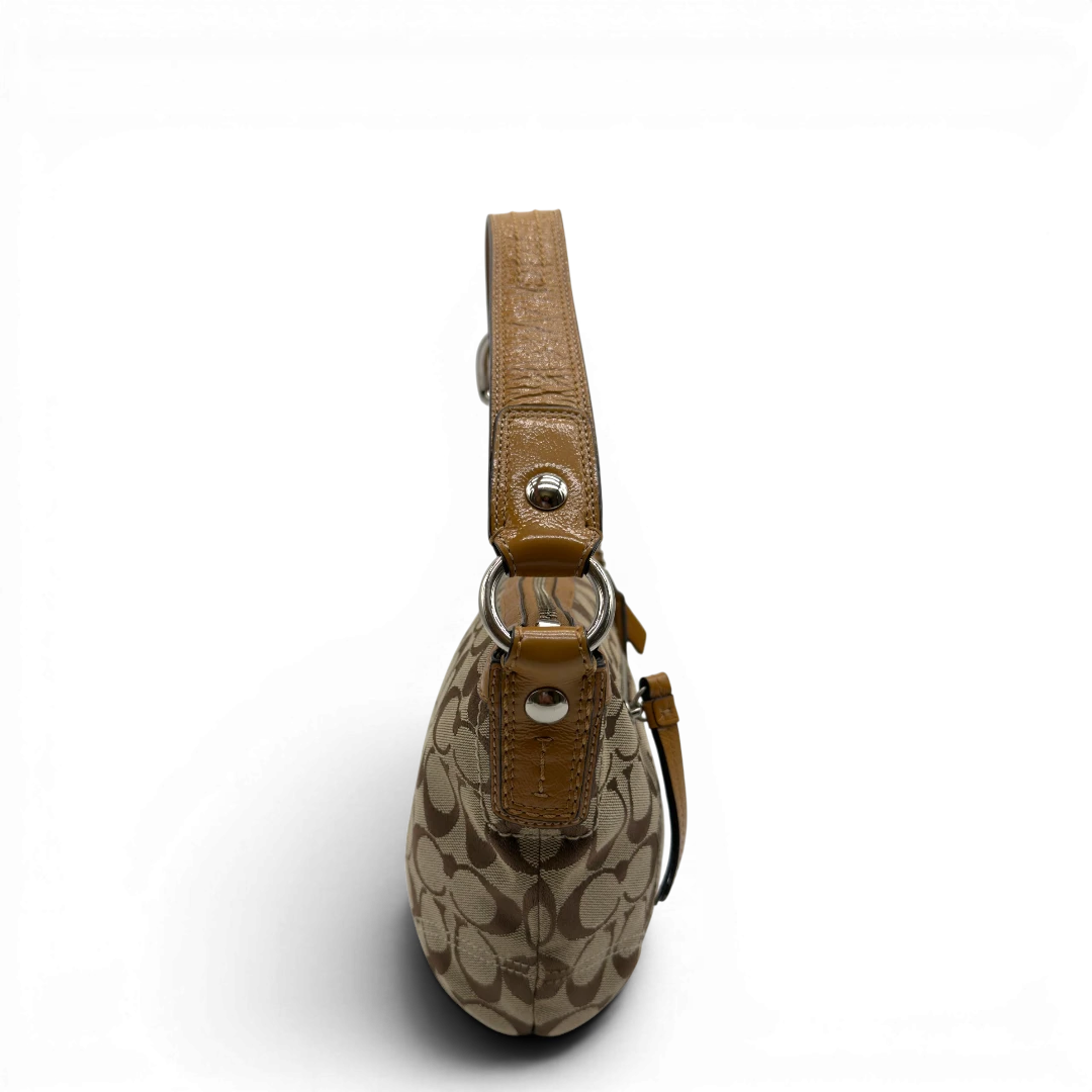 Coach Schultertasche Signature beige
