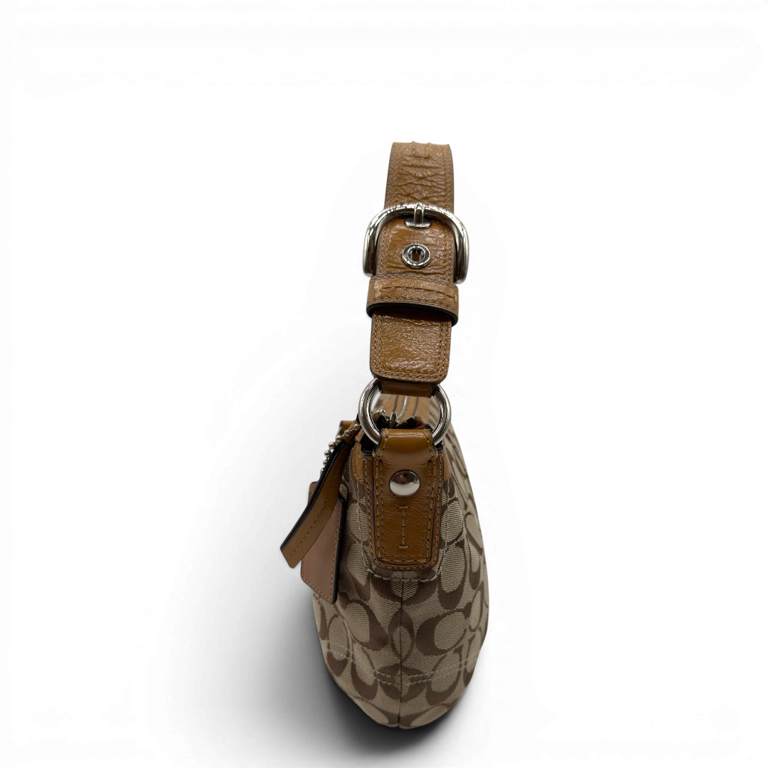 Coach Schultertasche Signature beige