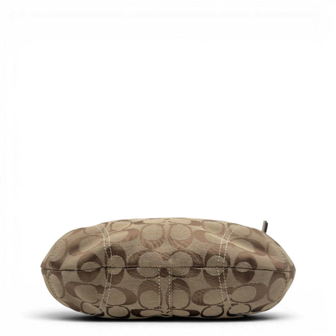 Coach Schultertasche Signature beige