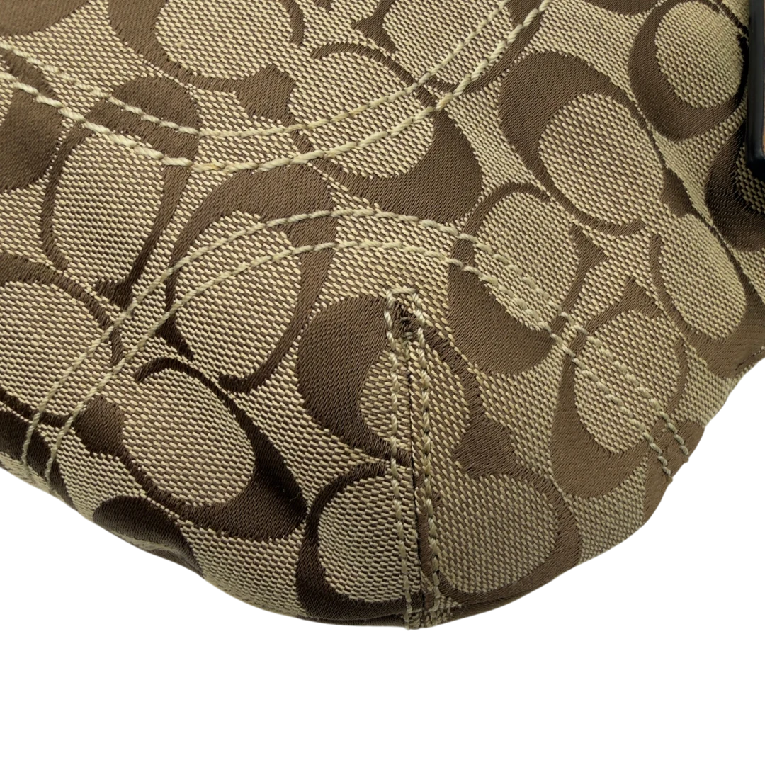 Coach Schultertasche Signature beige