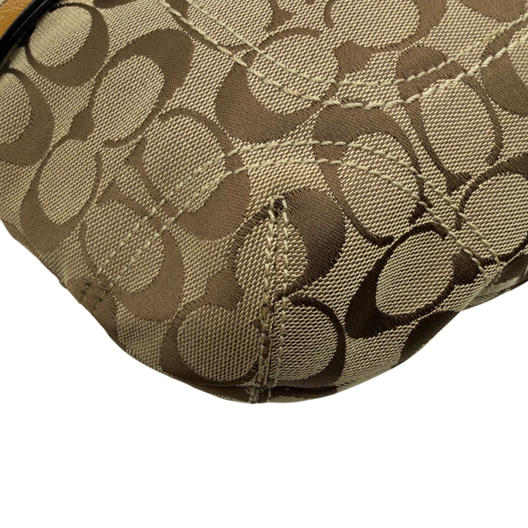 Coach Schultertasche Signature beige