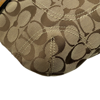 Coach Schultertasche Signature beige