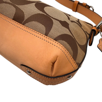 Coach Schultertasche Signature beige