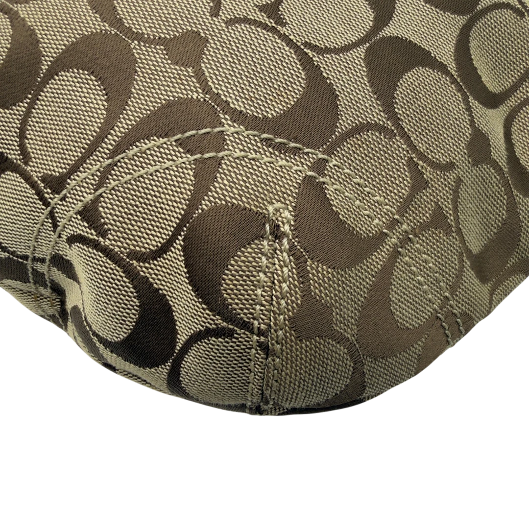 Coach Schultertasche Signature beige
