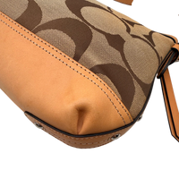 Coach Schultertasche Signature beige