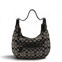 Coach Schultertasche Signature grau & schwarz – Gesamtansicht