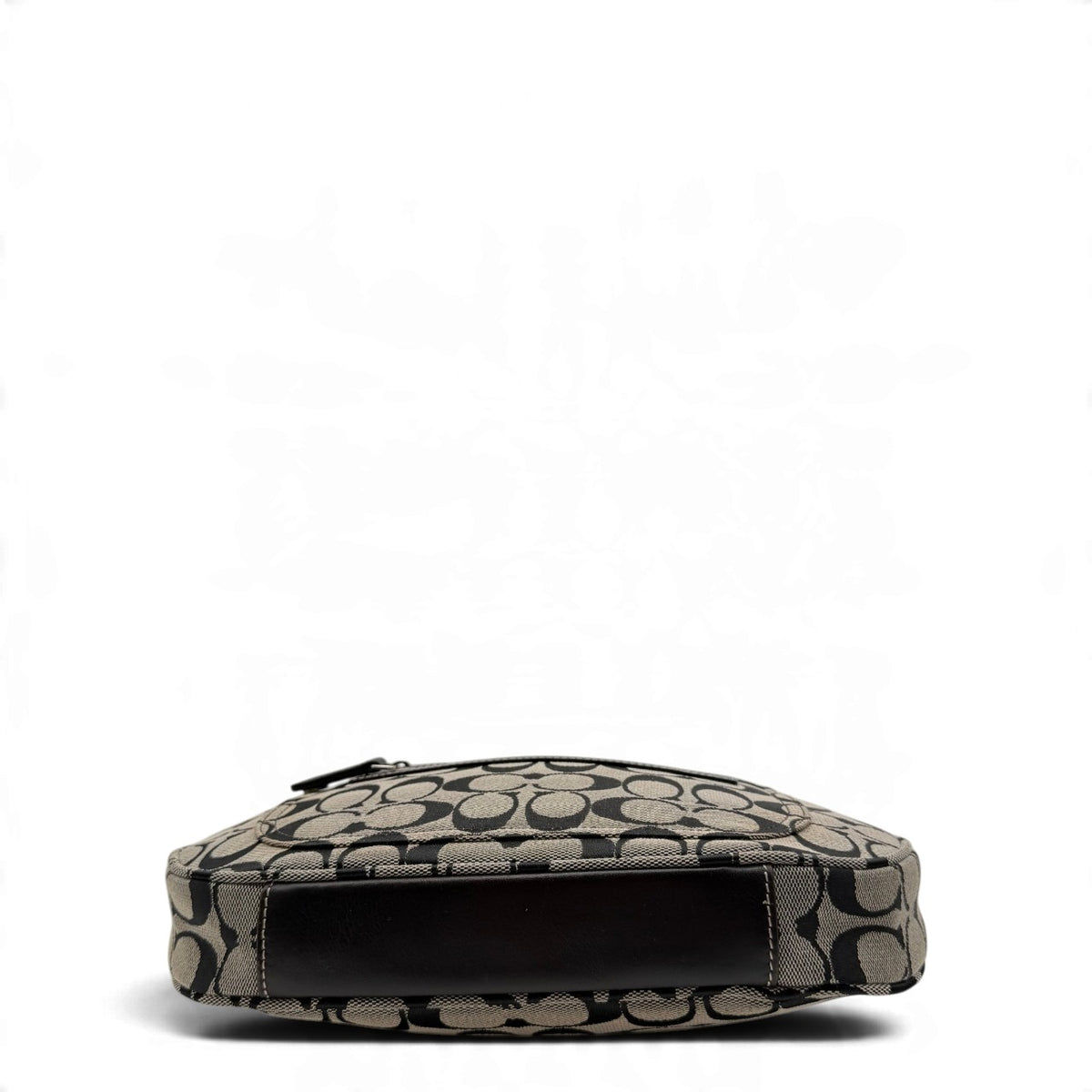 Coach Schultertasche Signature grau & schwarz – Unterseite