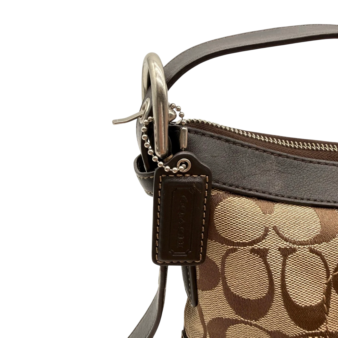 Coach Schultertasche Soho Signature beige