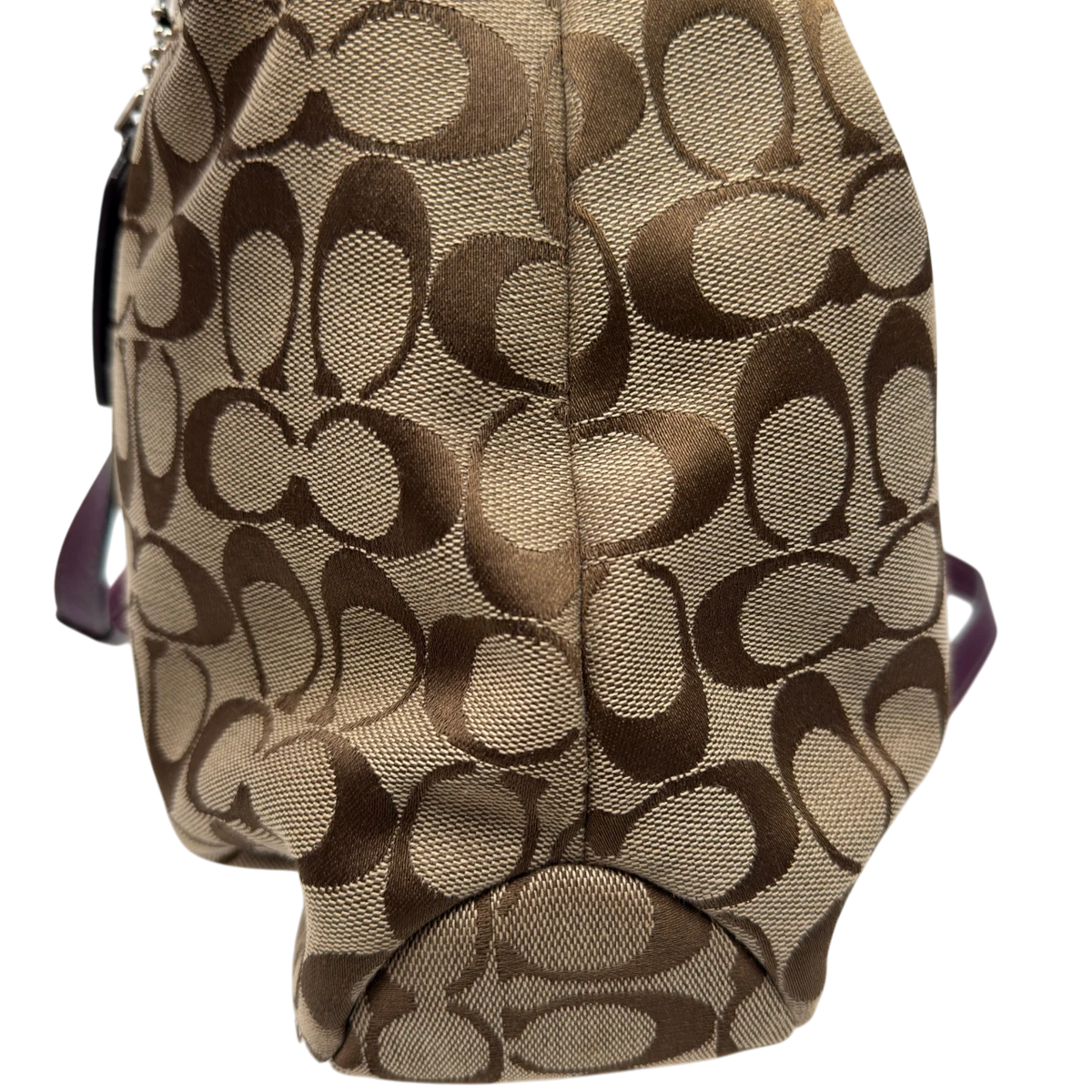 Coach Shopper Signature beige – Ecken im Detail