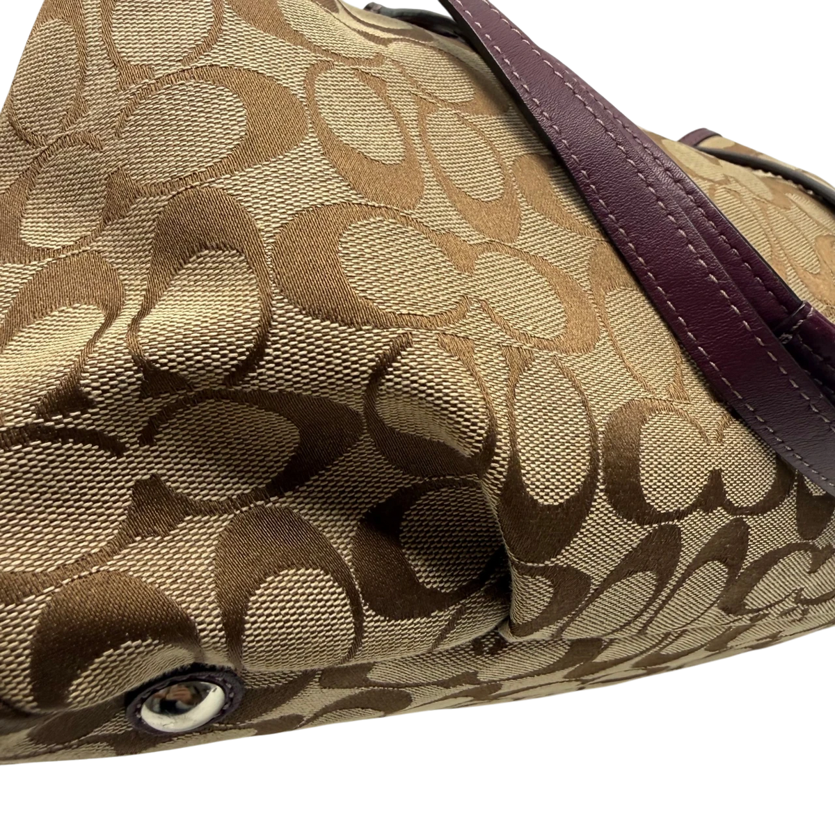 Coach Shopper Signature beige – Detailansicht