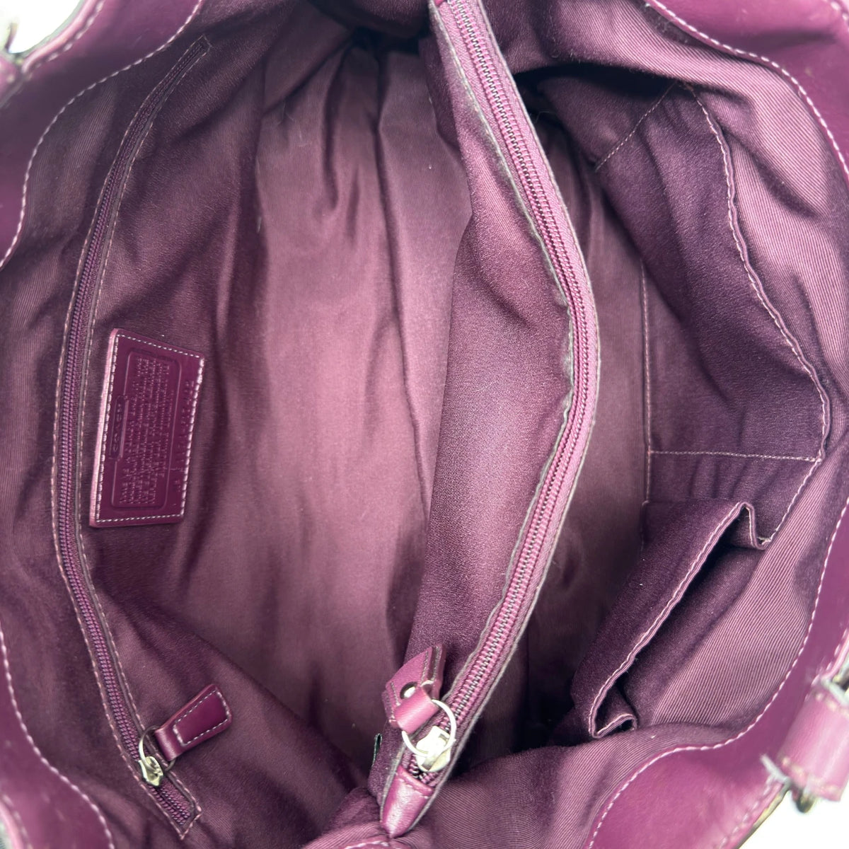 Coach Shopper Signature beige – Innenansicht