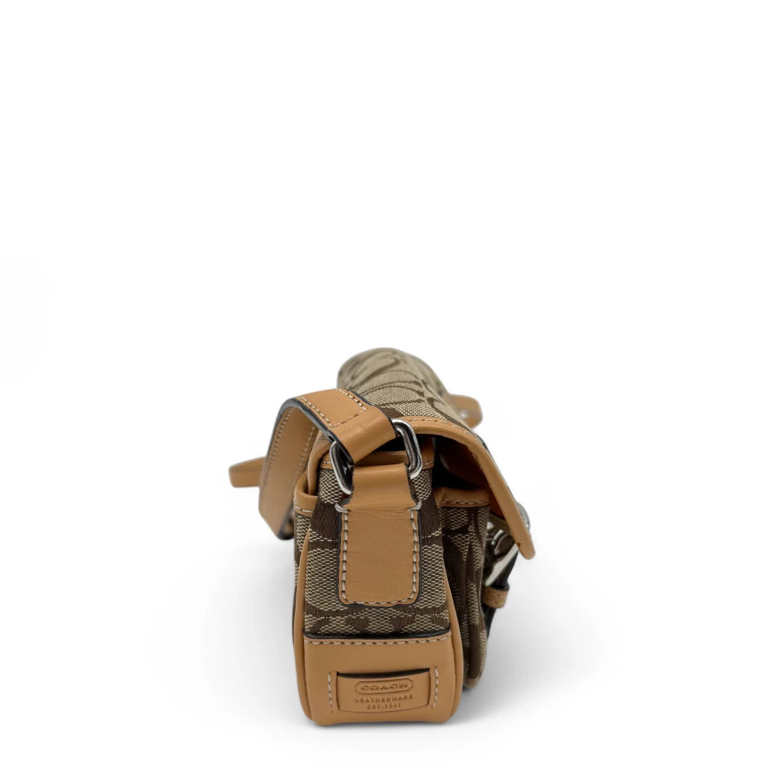 Coach shoulder bag monogram beige