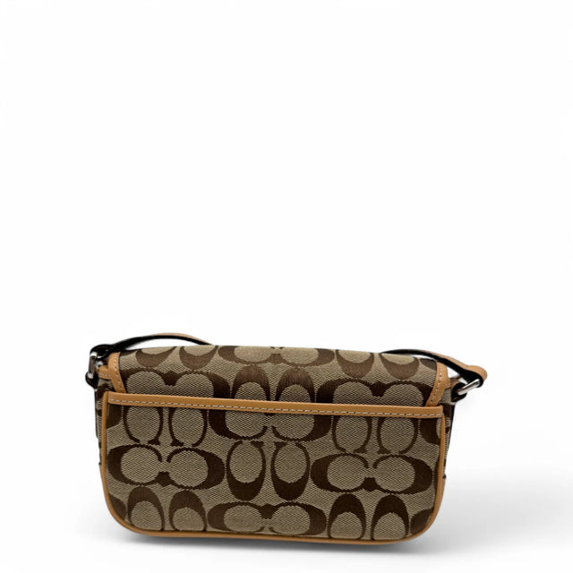 Coach shoulder bag monogram beige