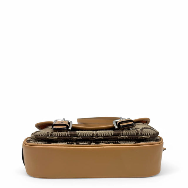 Coach shoulder bag monogram beige