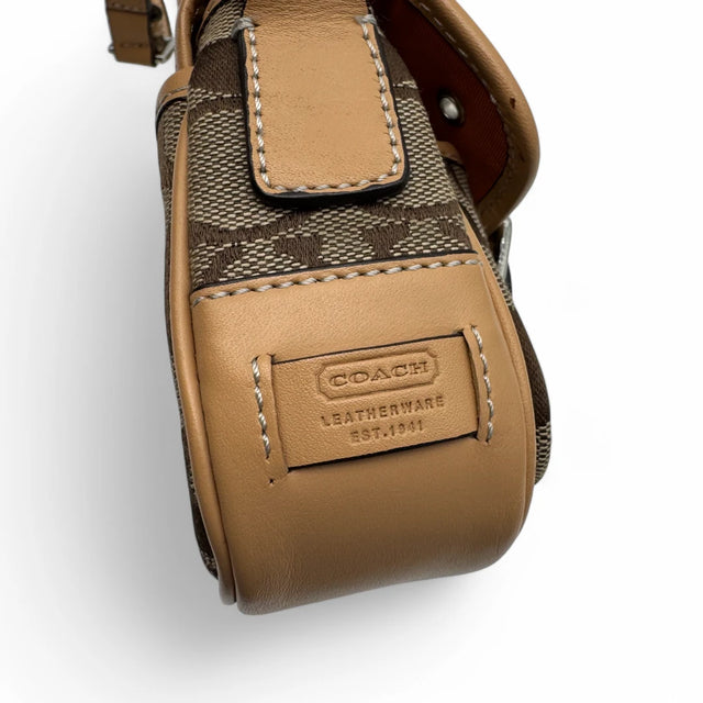 Coach shoulder bag monogram beige