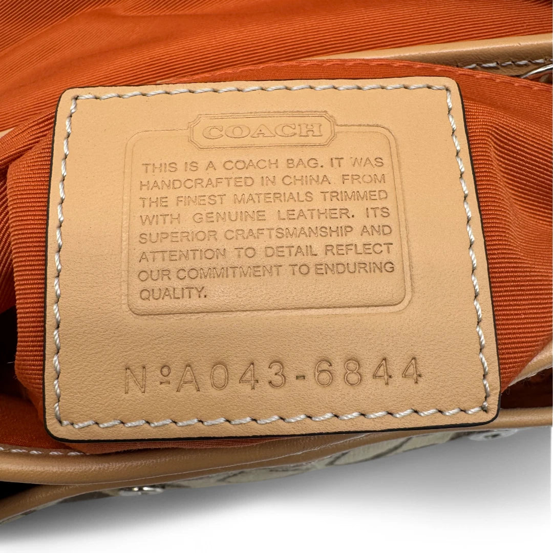 Coach shoulder bag monogram beige