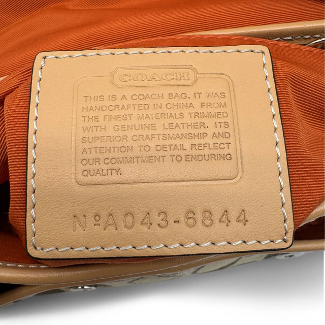Coach shoulder bag monogram beige