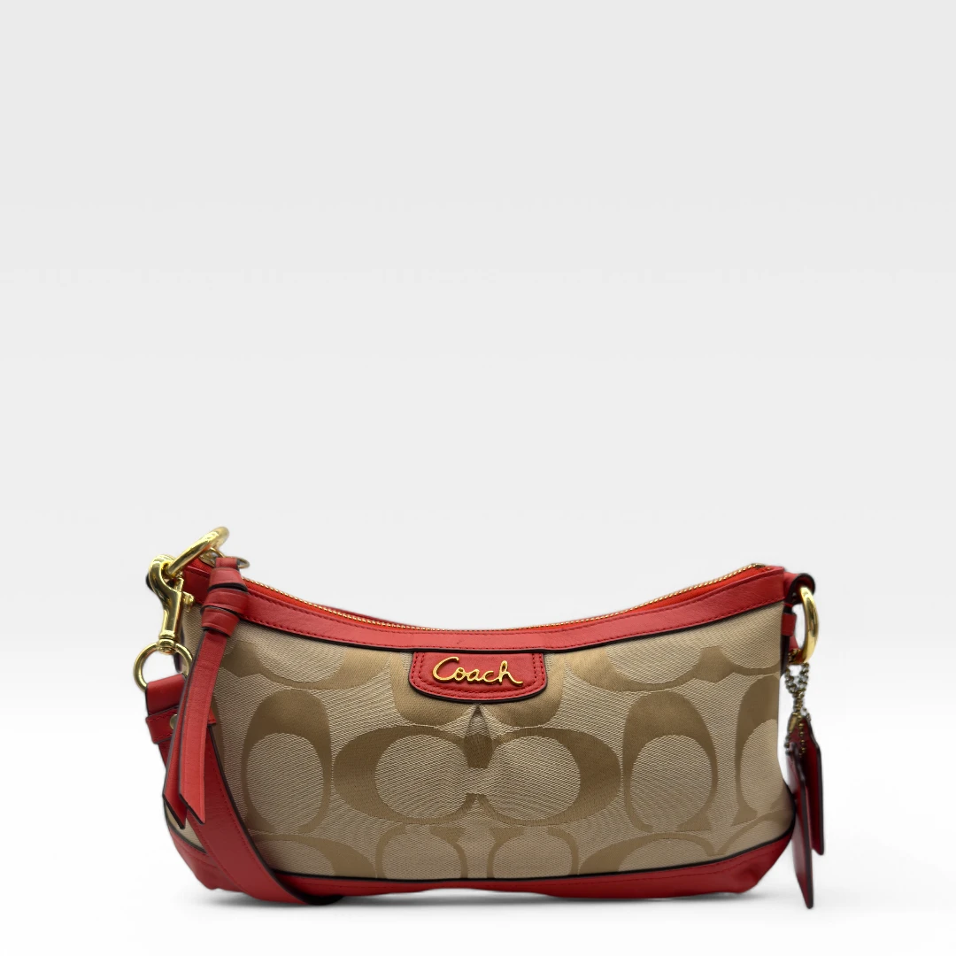 Coach Umhängetasche beige