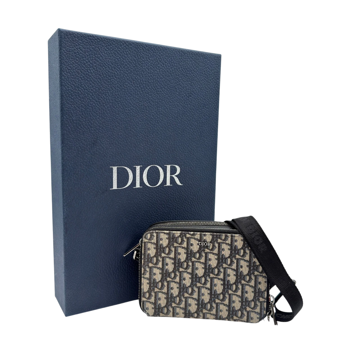 Dior Umhängetasche Crossbody Oblique monogram blau