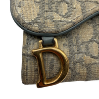 Dior Geldbeutel Saddle Oblique grau – Logo im Detail
