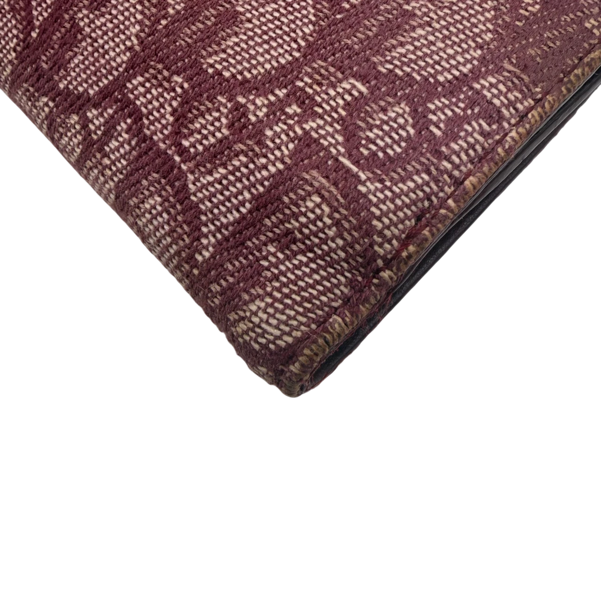 Dior Geldbeutel Oblique Saddle weinrot – Ecken im Detail