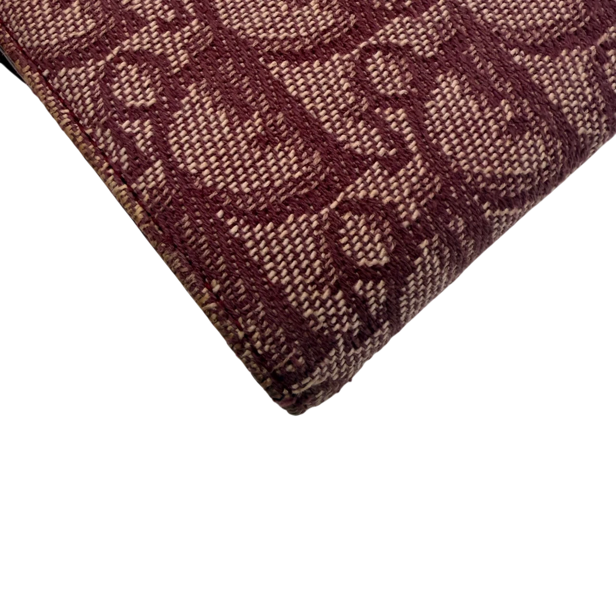 Dior Geldbeutel Oblique Saddle weinrot – Ecken im Detail