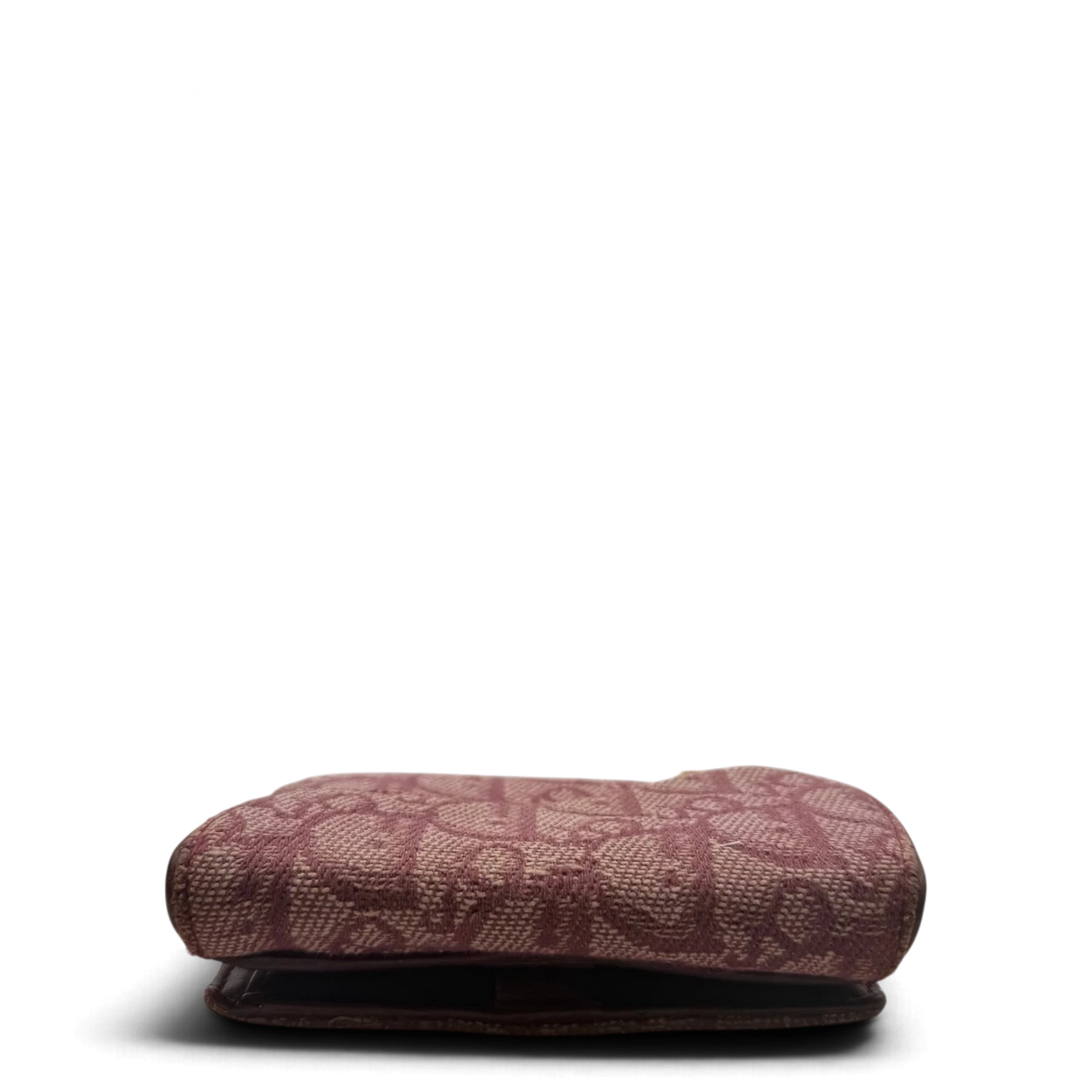 Dior Geldbeutel Oblique Saddle weinrot – Seitenansicht