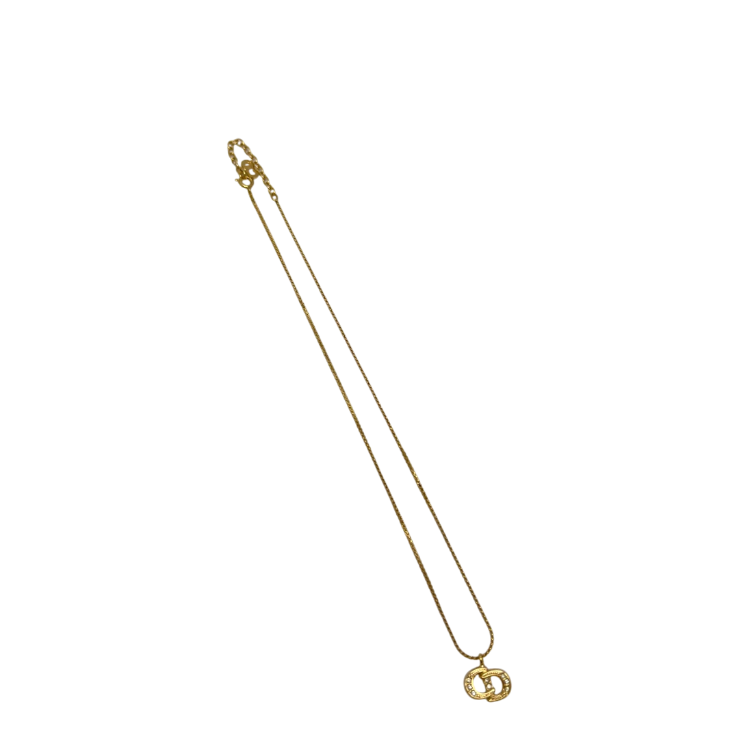 Dior Halskette mit Strasssteinen gold