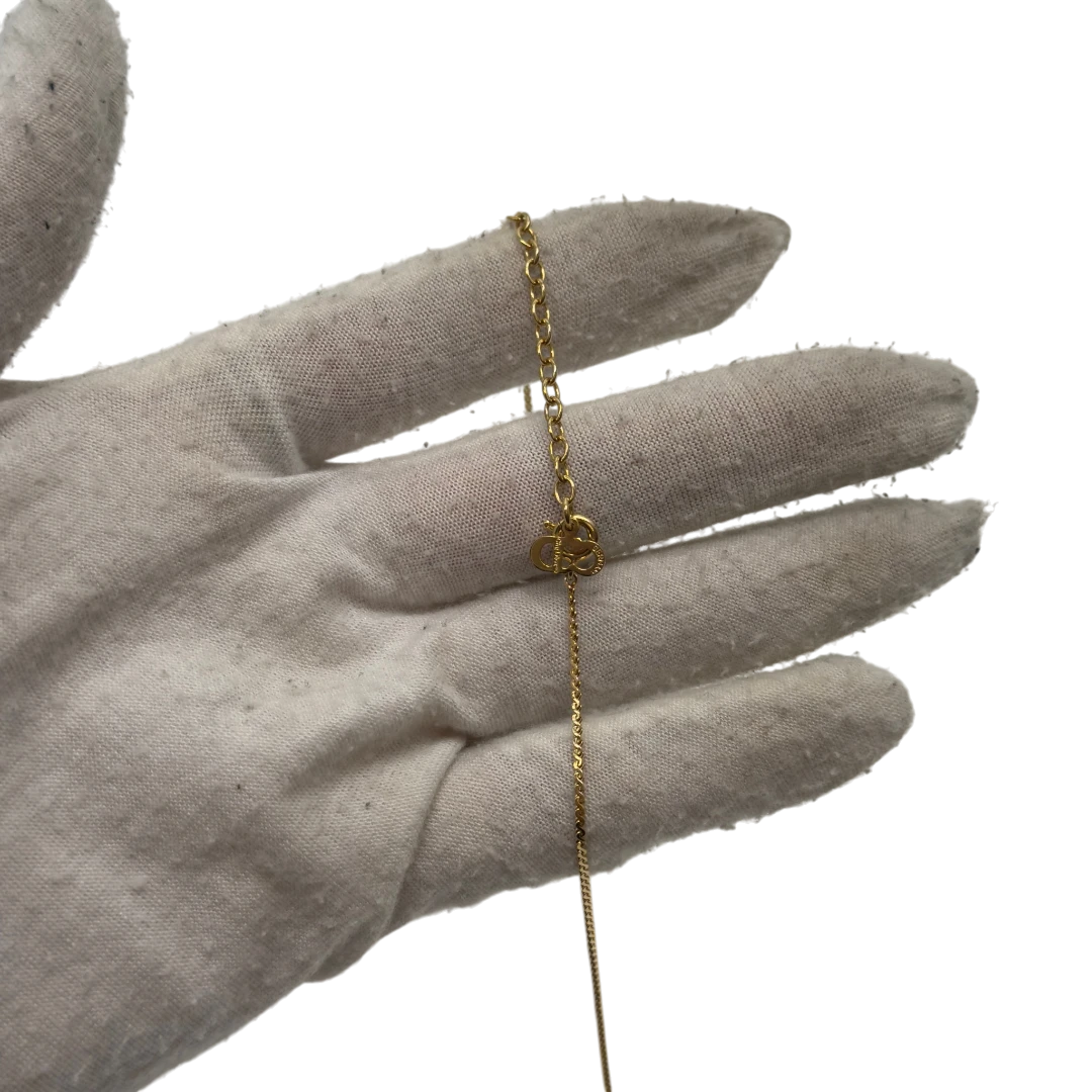 Dior Halskette mit Strasssteinen gold