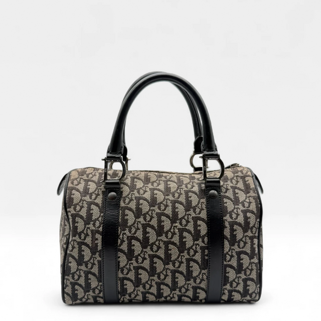 Dior Boston 25 handbag with D-strap gray