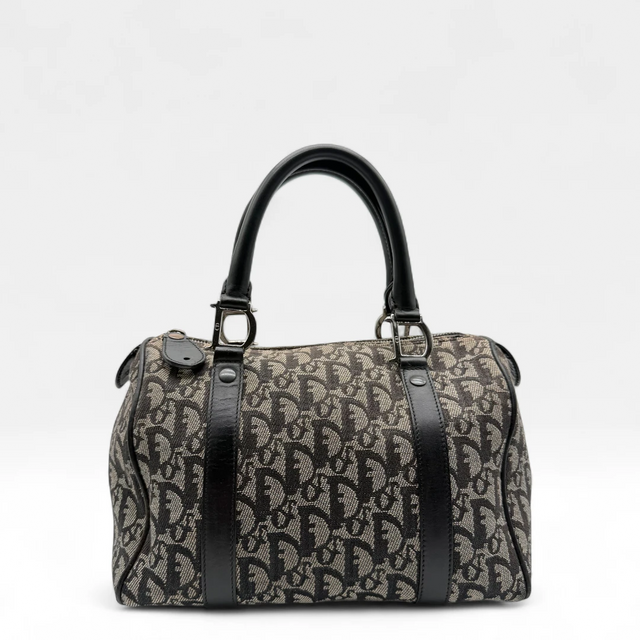 Dior Boston 25 handbag with D-strap gray