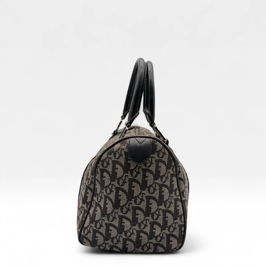 Dior Boston 25 handbag with D-strap gray