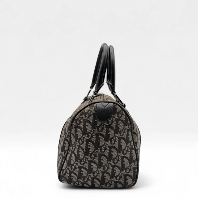 Dior Boston 25 handbag with D-strap gray