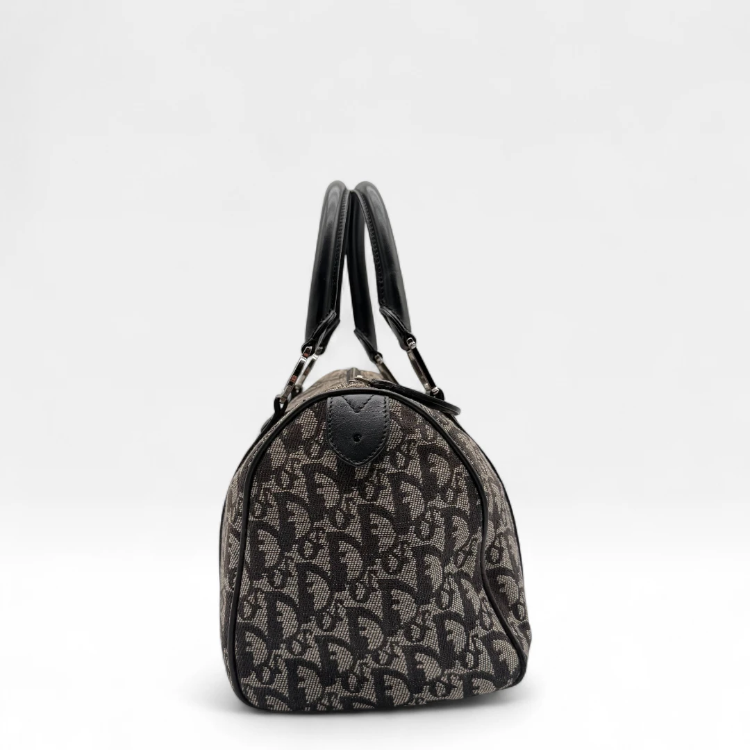 Dior Boston 25 handbag with D-strap gray