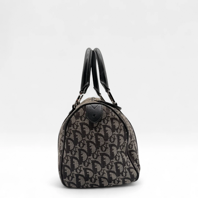 Dior Boston 25 handbag with D-strap gray