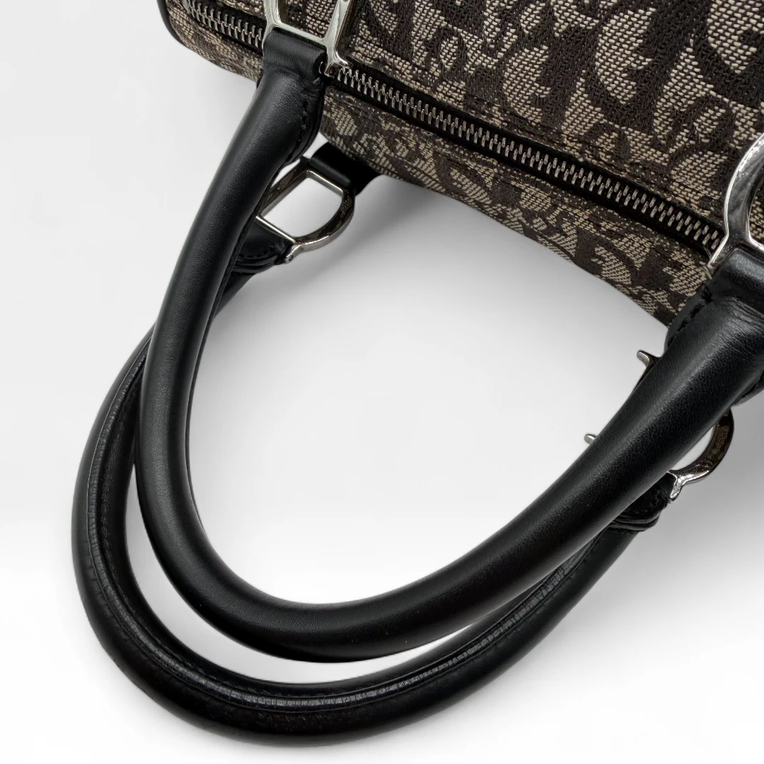 Dior Boston 25 handbag with D-strap gray