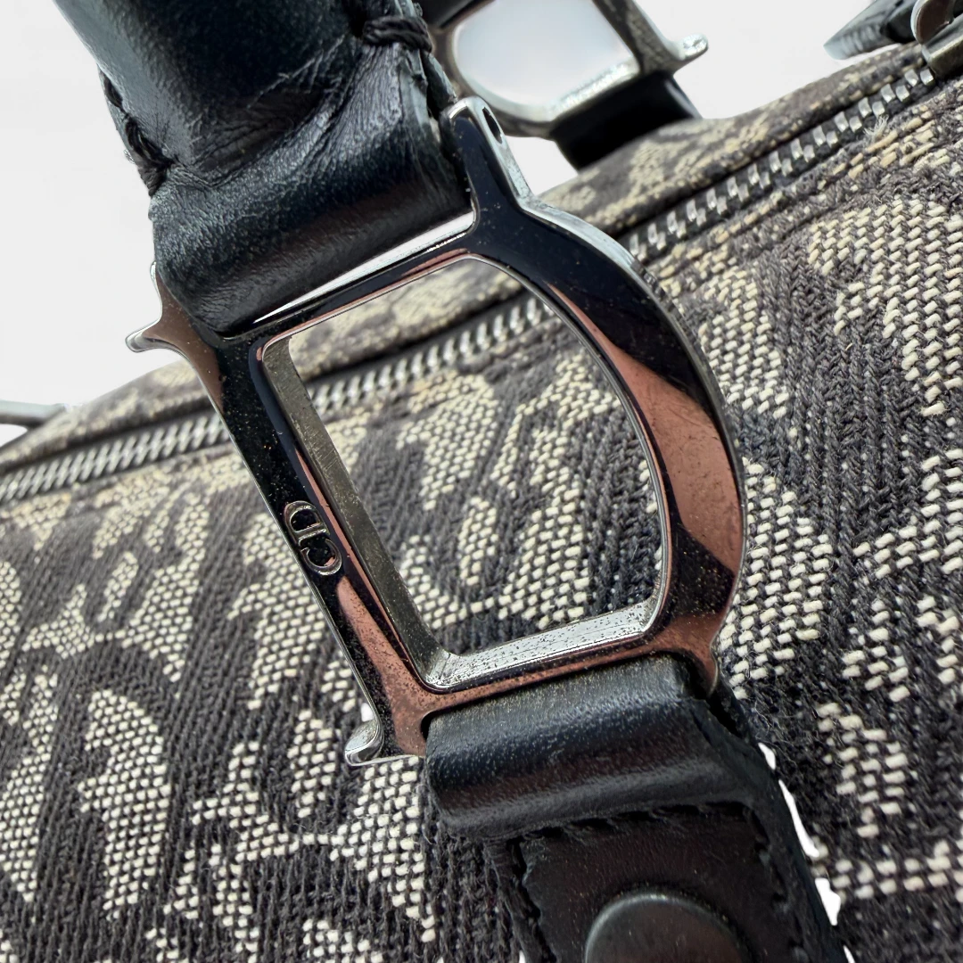 Dior Boston 25 handbag with D-strap gray