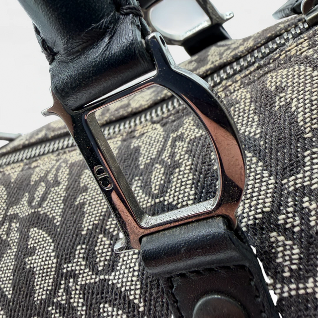 Dior Boston 25 handbag with D-strap gray