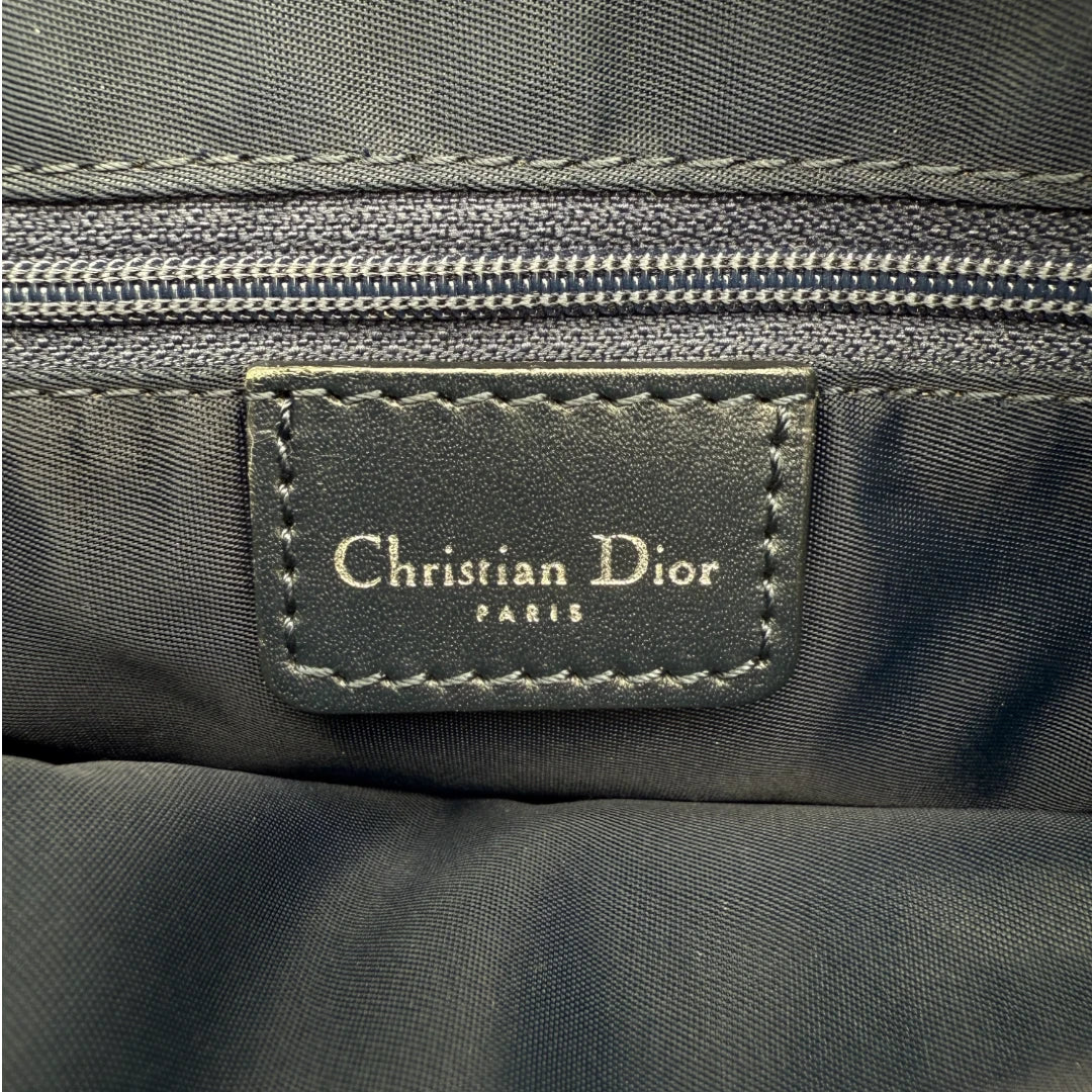 Dior Handtasche Boston 25 mit schwarzen Lederecken monogram grau