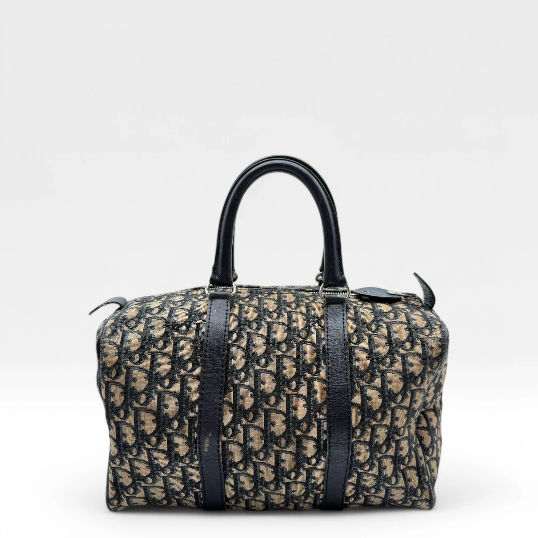 Dior handbag Boston Bag 30 monogram beige &amp; blue