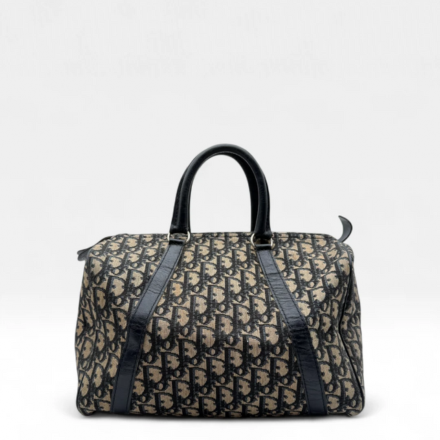 Dior handbag Boston Bag 30 monogram beige & blue