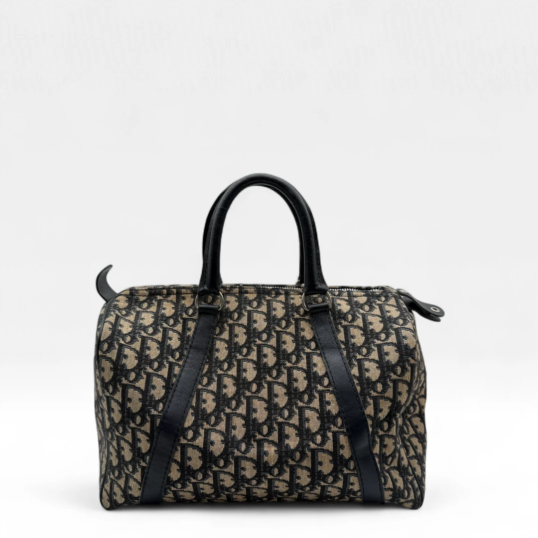 Dior handbag Boston Bag 30 monogram beige &amp; blue