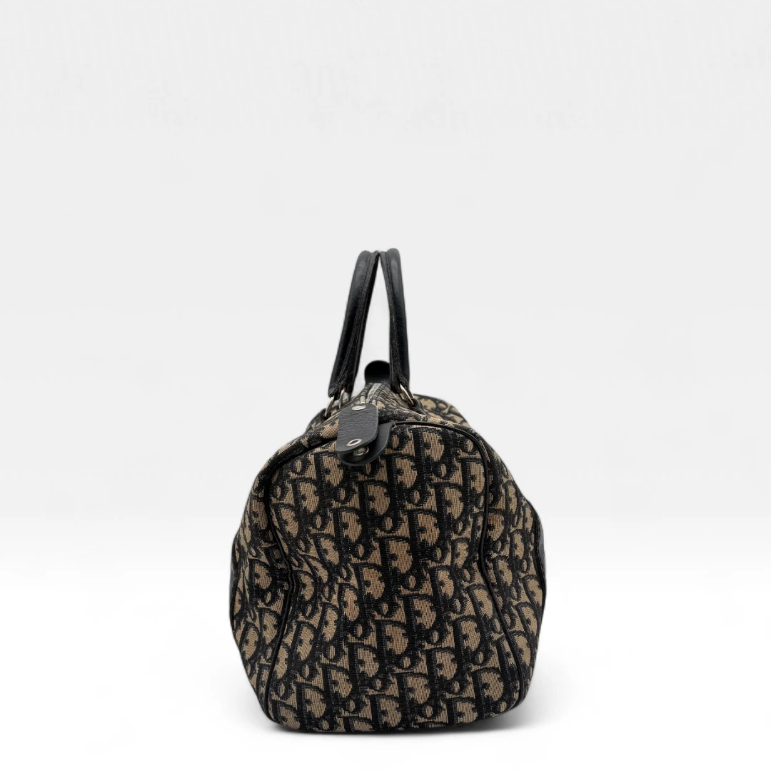 Dior handbag Boston Bag 30 monogram beige & blue
