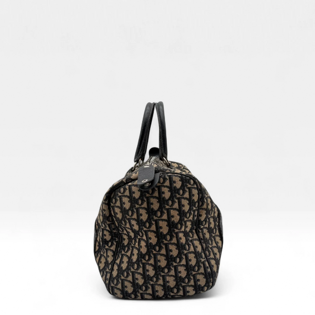 Dior handbag Boston Bag 30 monogram beige & blue