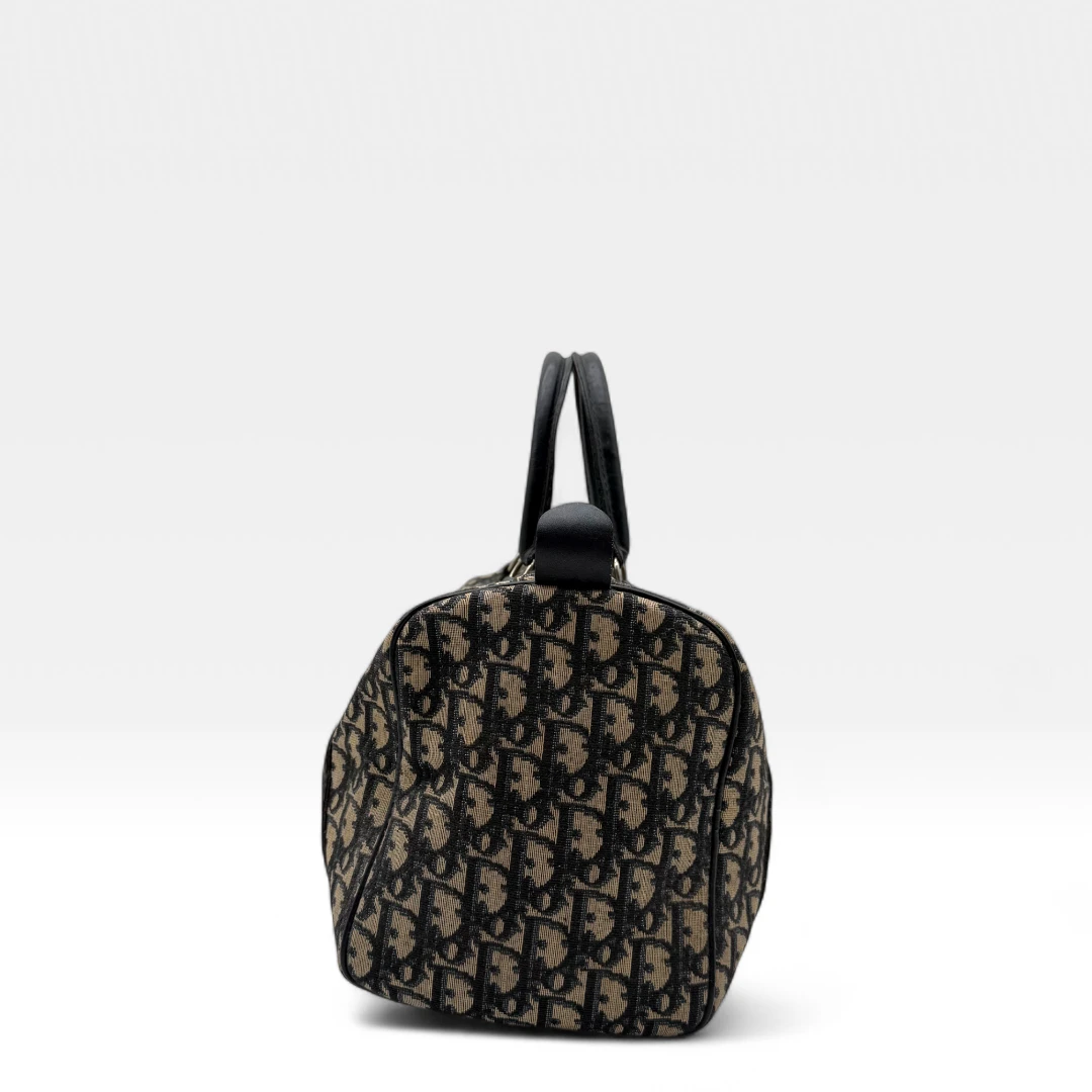 Dior handbag Boston Bag 30 monogram beige & blue