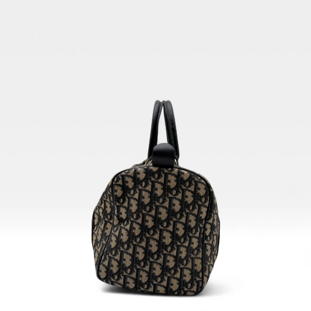 Dior handbag Boston Bag 30 monogram beige & blue